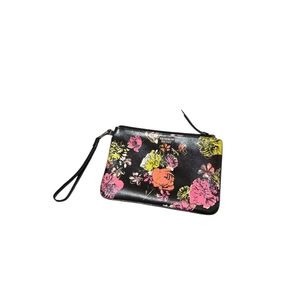 Victoria's Secret Black Floral Wristlet